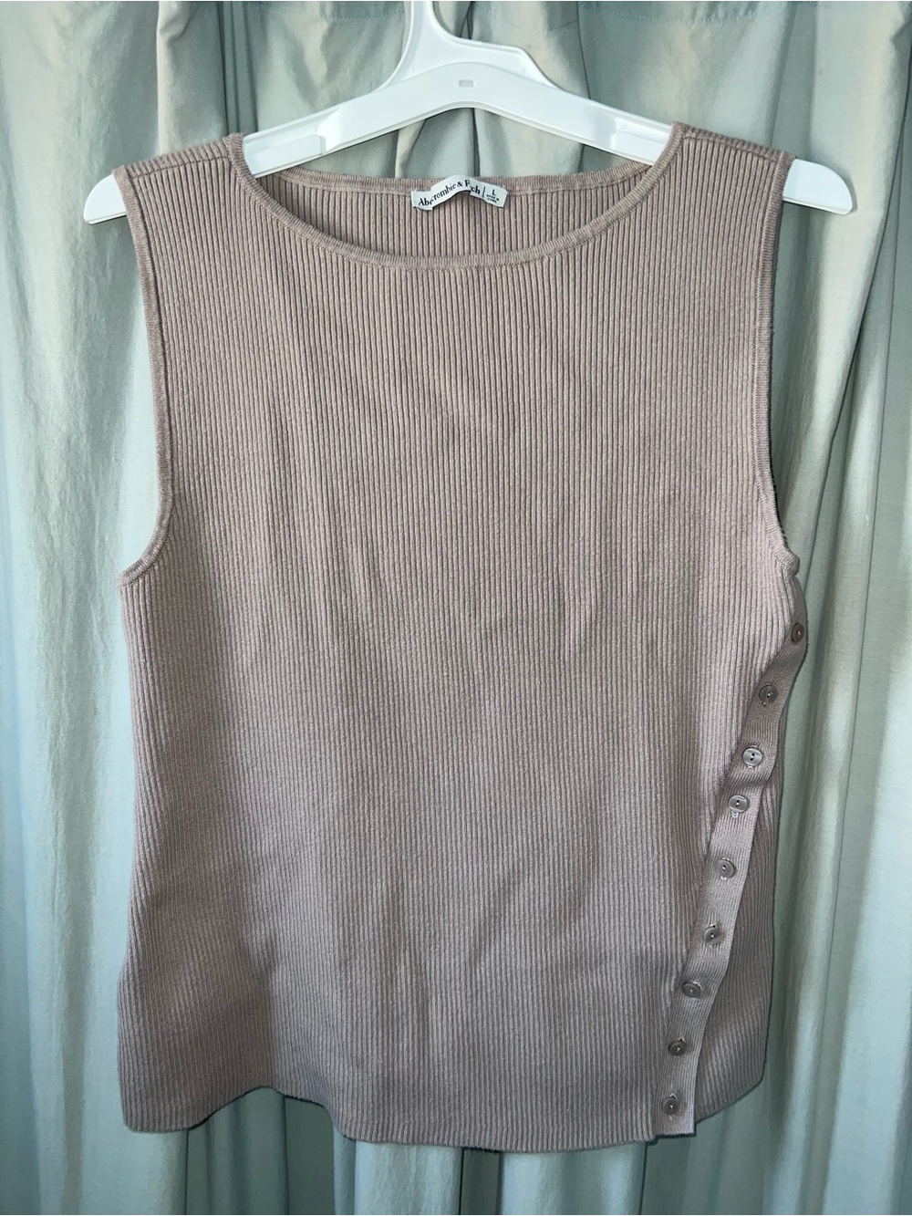 Abercrombie & Fitch Ribbed knit Tank Top with Side Buttons